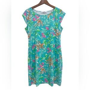 Jean-Pierre Klifa Paris Floral Print Cap Sleeve Dress Size XL